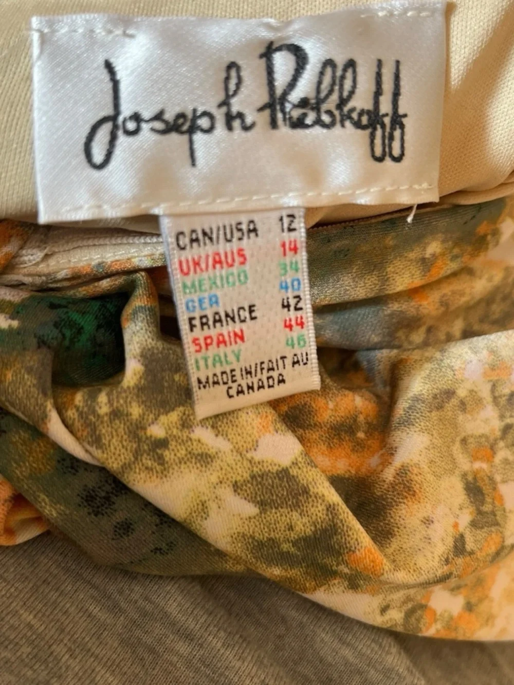 Joseph Ribkoff Strapless Maxi Dress Abstract Print Formal Size 12 - Picture 9 of 13